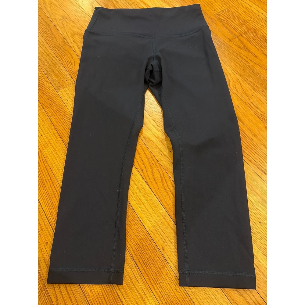 Lululemon Align High Rise Crop 19 Black Yoga Leggings Womens Size 4